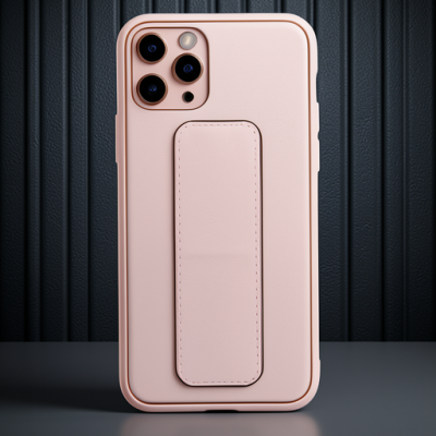 Apple İphone 11 Pro Kılıf Coco Deri Standlı Kapak - Pembe