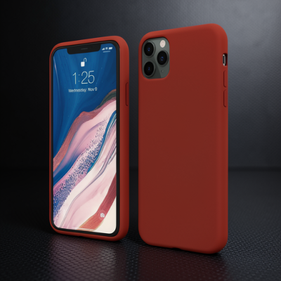 Apple İphone 11 Pro Kılıf First Silikon - Bordo