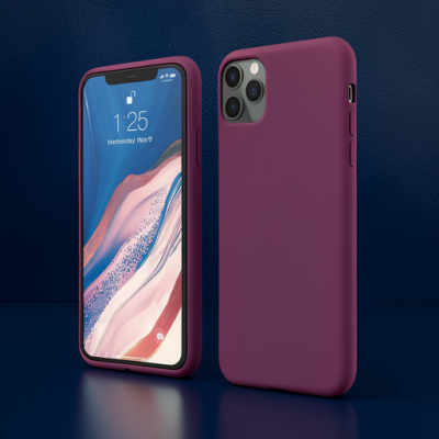 Apple İphone 11 Pro Kılıf First Silikon - Mürdüm