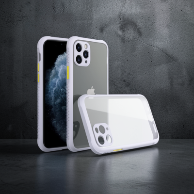Apple İphone 11 Pro Kılıf Miami Şeffaf Silikon - Lila