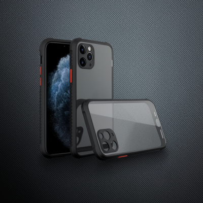 Apple İphone 11 Pro Kılıf Miami Şeffaf Silikon - Siyah