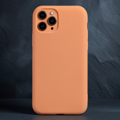 Apple İphone 11 Pro Kılıf Nano İçi Kadife Silikon - Mat Turuncu