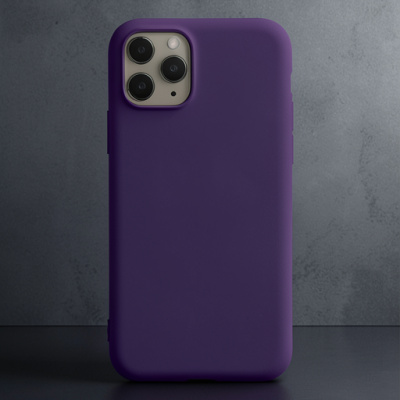 Apple İphone 11 Pro Kılıf Nano İçi Kadife Silikon - Mor