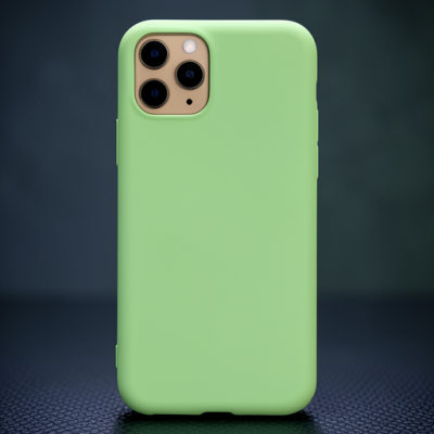 Apple İphone 11 Pro Kılıf Nano İçi Kadife Silikon - Yeşil