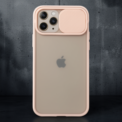 Apple İphone 11 Pro Kılıf Palm Buzlu Kamera Sürgülü Silikon - Pembe