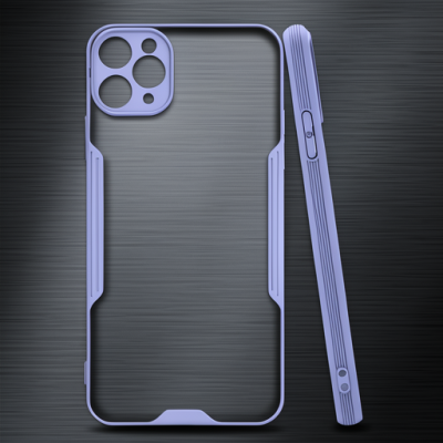 Apple İphone 11 Pro Kılıf Platin Silikon - Lila