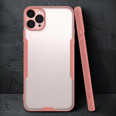 Apple İphone 11 Pro Kılıf Platin Silikon - Pembe