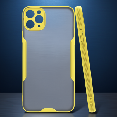 Apple İphone 11 Pro Kılıf Platin Silikon - Sarı