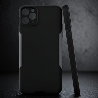 Apple İphone 11 Pro Kılıf Platin Silikon - Siyah