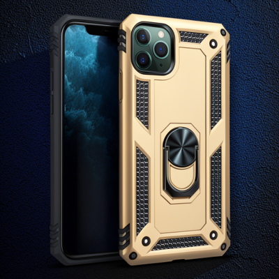 Apple İphone 11 Pro Kılıf Sofya Yüzüklü Silikon Kapak - Gold