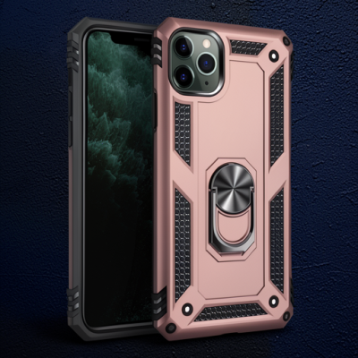 Apple İphone 11 Pro Kılıf Sofya Yüzüklü Silikon Kapak - Rose