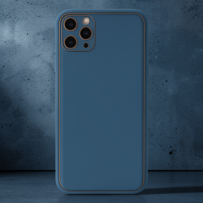 Apple İphone 11 Pro Max Kılıf Coco Deri Silikon Kapak - Mavi