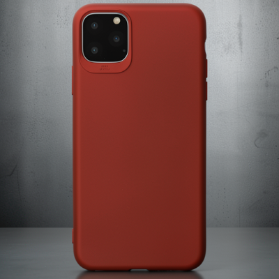 Apple İphone 11 Pro Max Kılıf First Silikon - Bordo