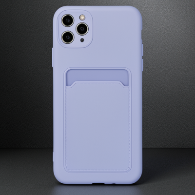 Apple İphone 11 Pro Max Kılıf Kelvin Kartvizitli Silikon - Lila