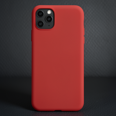 Apple İphone 11 Pro Max Kılıf Nano İçi Kadife Silikon - Kırmızı