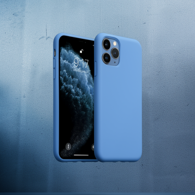 Apple İphone 11 Pro Max Kılıf Nano İçi Kadife Silikon - Mavi