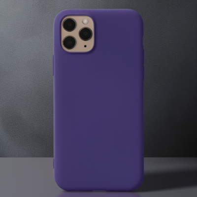 Apple İphone 11 Pro Max Kılıf Nano İçi Kadife Silikon - Mor