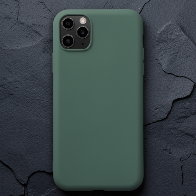 Apple İphone 11 Pro Max Kılıf Nano İçi Kadife Silikon - Yeşil