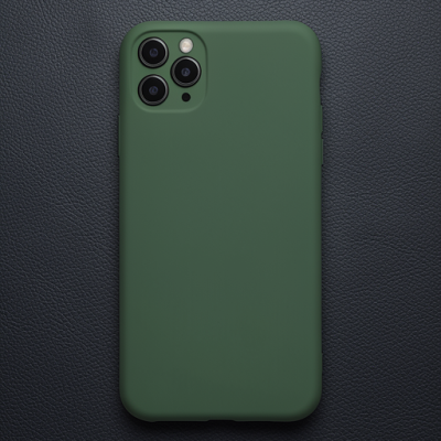 Apple İphone 11 Pro Max Kılıf Nano İçi Kadife Silikon- Yeşil