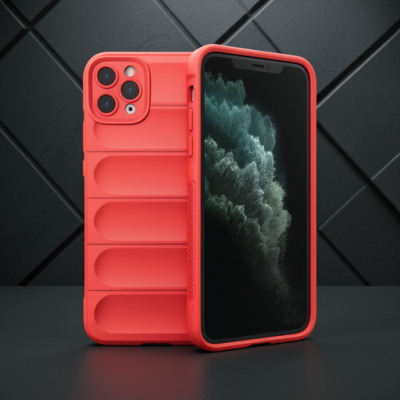 Apple İphone 11 Pro Max Kılıf Optimum Silikon - Kırmızı
