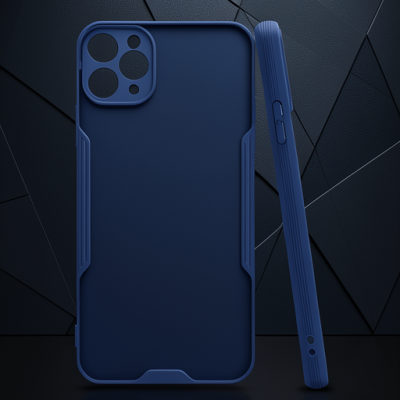Apple İphone 11 Pro Max Kılıf Platin Silikon - Lacivert