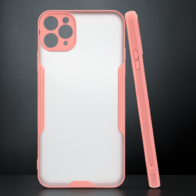 Apple İphone 11 Pro Max Kılıf Platin Silikon - Pembe