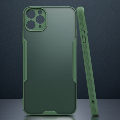 Apple İphone 11 Pro Max Kılıf Platin Silikon - Yeşil