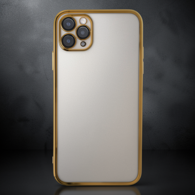 Apple İphone 11 Pro Max Kılıf Razer Lensli Silikon - Gold