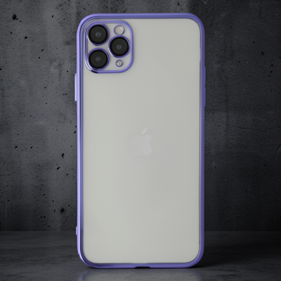 Apple İphone 11 Pro Max Kılıf Razer Lensli Silikon - Mor