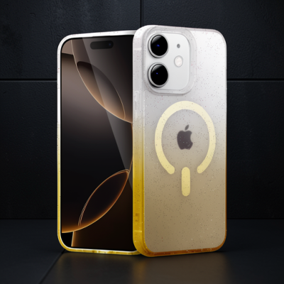 Apple İphone 11 Pummel Shiny Magsafe Kapak - Gold