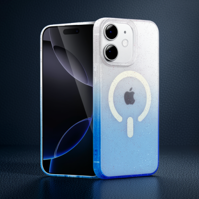 Apple İphone 11 Pummel Shiny Magsafe Kapak - Mavi