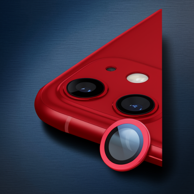 Apple İphone 11 Raze Metal Kamera Lens - Kırmızı