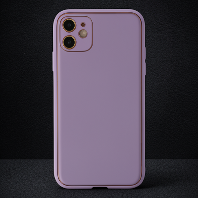 Apple İphone 12 Kılıf Coco Deri Silikon Kapak - Lila