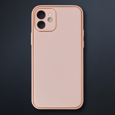 Apple İphone 12 Kılıf Coco Deri Silikon Kapak - Pembe