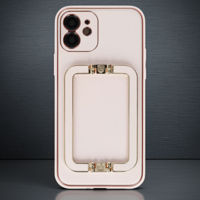 Apple İphone 12 Kılıf Coco Elit Kapak - Pudra