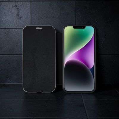 Apple İphone 12 Kılıf Dolpin Kapaklı - Siyah