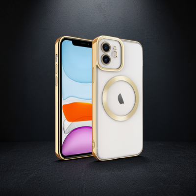 Apple İphone 12 Kılıf Kross Magneticsafe Kapak - Gold