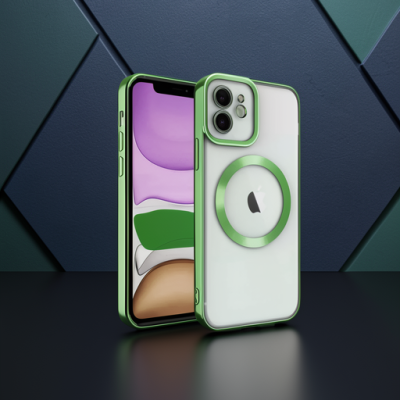 Apple İphone 12 Kılıf Kross Magneticsafe Kapak - Koyu Yeşil