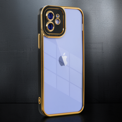 Apple İphone 12 Kılıf Liva Lens Silikon - Siyah