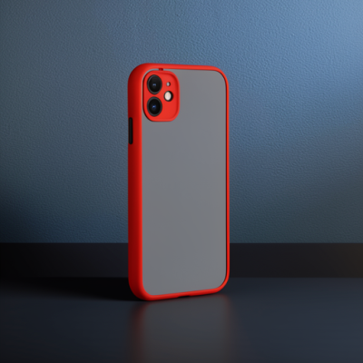 Apple İphone 12 Kılıf Montreal Silikon Kapak - Kırmızı