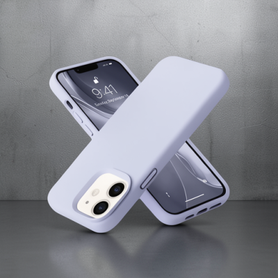 Apple İphone 12 Kılıf Nano İçi Kadife Silikon - Lila