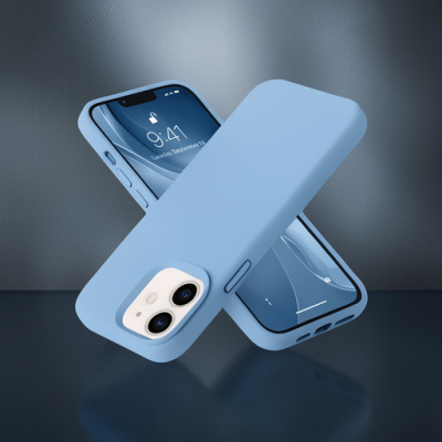 Apple İphone 12 Kılıf Nano İçi Kadife Silikon - Mavi