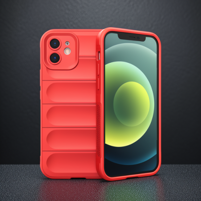 Apple İphone 12 Kılıf Optimum Silikon - Kırmızı