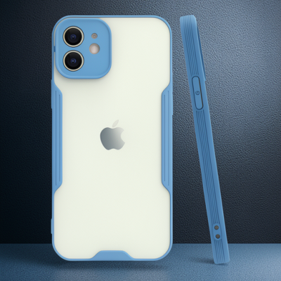 Apple İphone 12 Kılıf Platin Silikon - Mavi