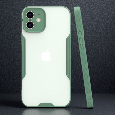Apple İphone 12 Kılıf Platin Silikon - Yeşil