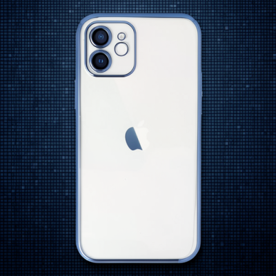 Apple İphone 12 Kılıf Razer Lensli Silikon - Açık Mavi
