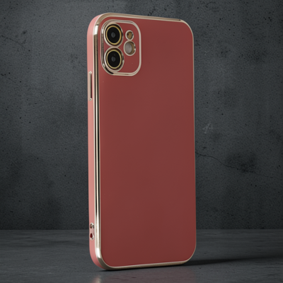 Apple İphone 12 Kılıf Volet Silikon - Kırmızı