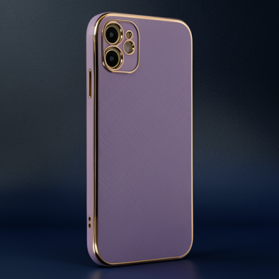 Apple İphone 12 Kılıf Volet Silikon - Mor