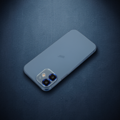 Apple İphone 12 Metal Kamera Lens Koruma Cam - Mavi