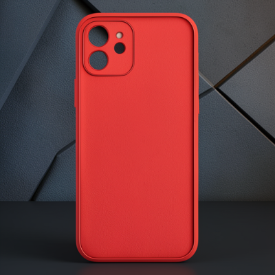 Apple İphone 12 Mini Kılıf Coco Deri Silikon Kapak - Kırmızı